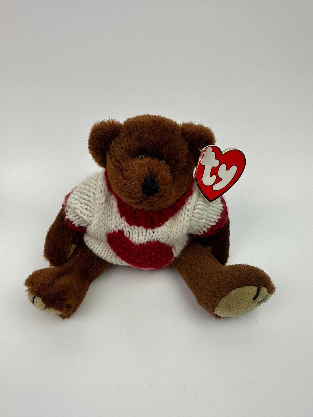 Ty Attic Treasures Collection βCasanovaβ the Bear Wearing Sweater (6 inch)